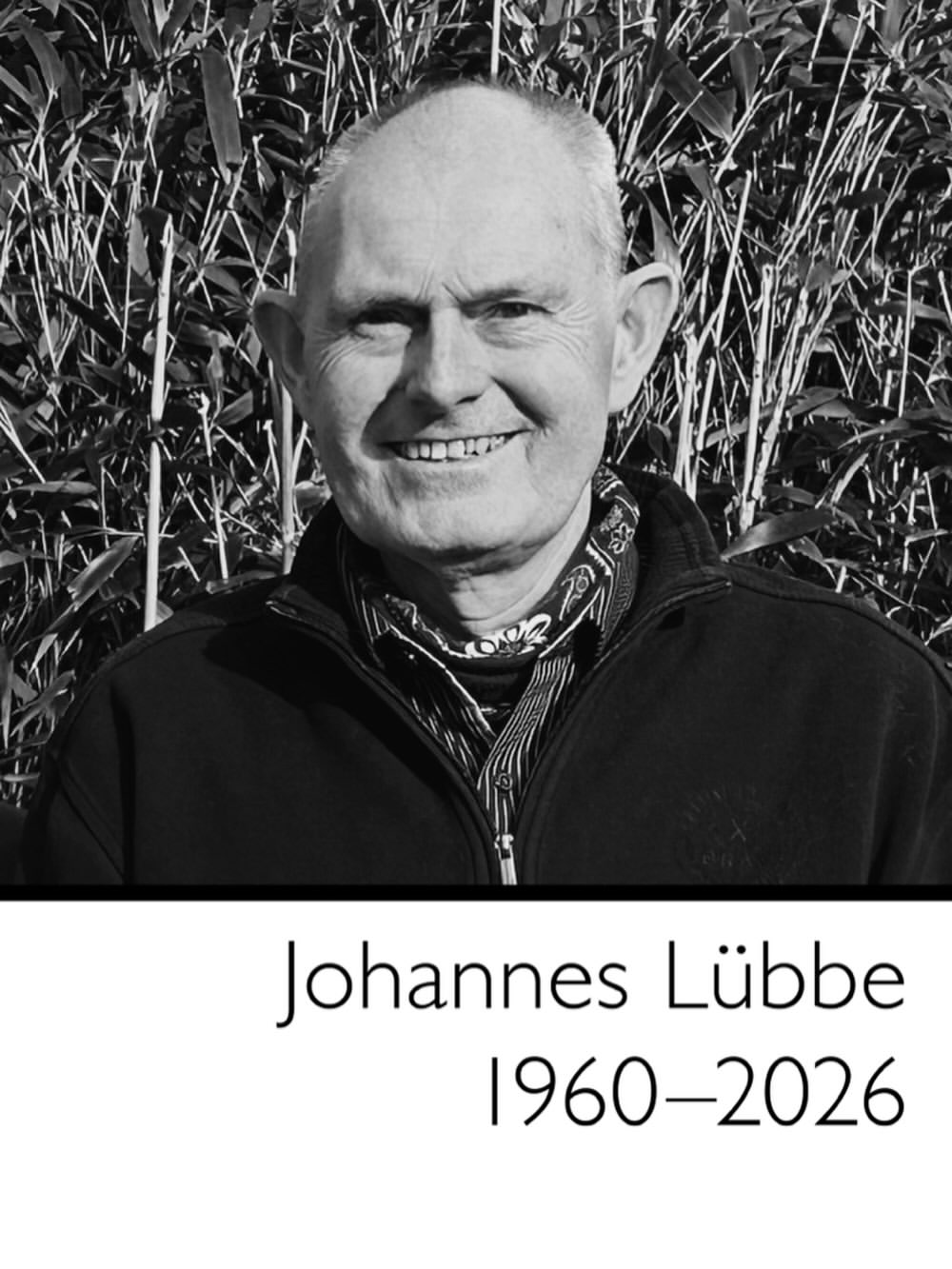 Mehr über den Artikel erfahren Johannes Lübbe verstorben